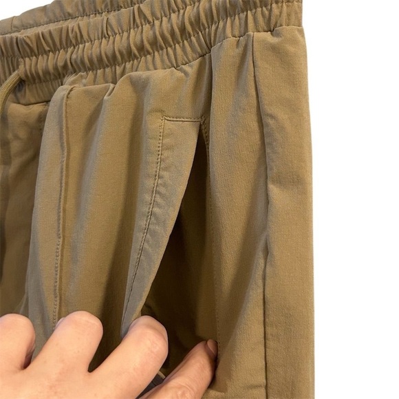 BoohooMAN Men's Beige Joggers Size M Elastic Waist Tapered Ankle Zip Pants - Picture 6 of 12